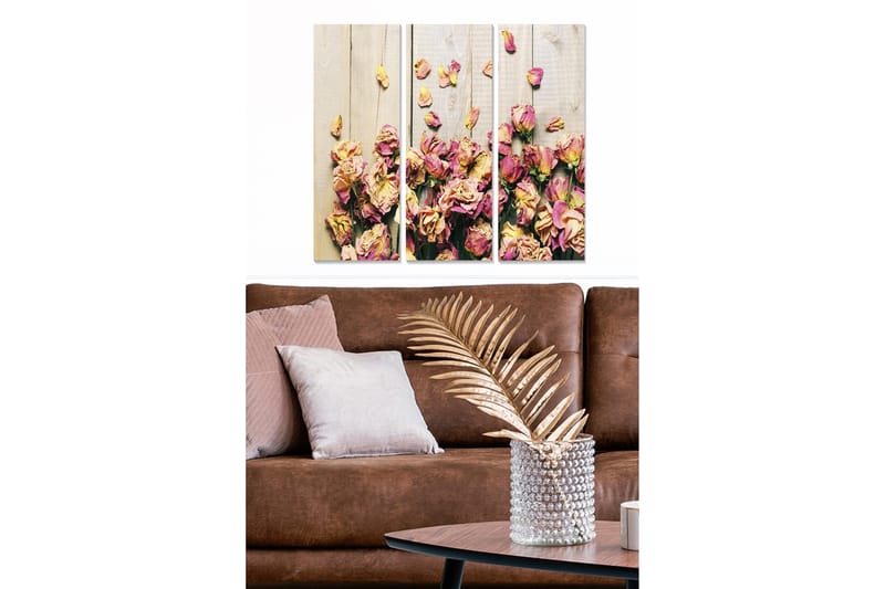 Canvastavla Floral 3-pack Flerfärgad - 20x50 cm - Inredning - Tavlor & posters - Canvastavla