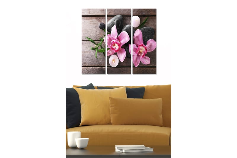 Canvastavla Floral 3-pack Flerfärgad - 20x50 cm - Inredning - Tavlor & posters - Canvastavla