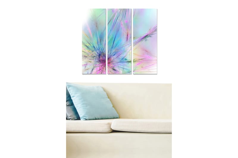 Canvastavla Floral 3-pack Flerfärgad - 20x50 cm - Inredning - Tavlor & posters - Canvastavla