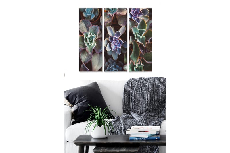 Canvastavla Floral 3-pack Flerfärgad - 20x50 cm - Inredning - Tavlor & posters - Canvastavla