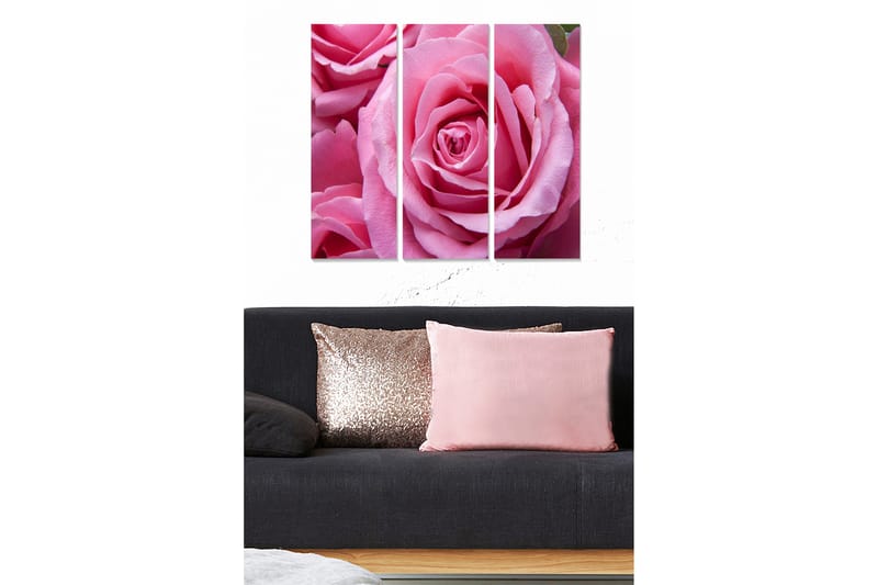 Canvastavla Floral 3-pack Flerfärgad - 20x50 cm - Inredning - Tavlor & posters - Canvastavla