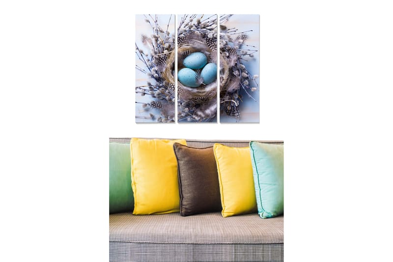 Canvastavla Floral 3-pack Flerfärgad - 20x50 cm - Inredning - Tavlor & posters - Canvastavla