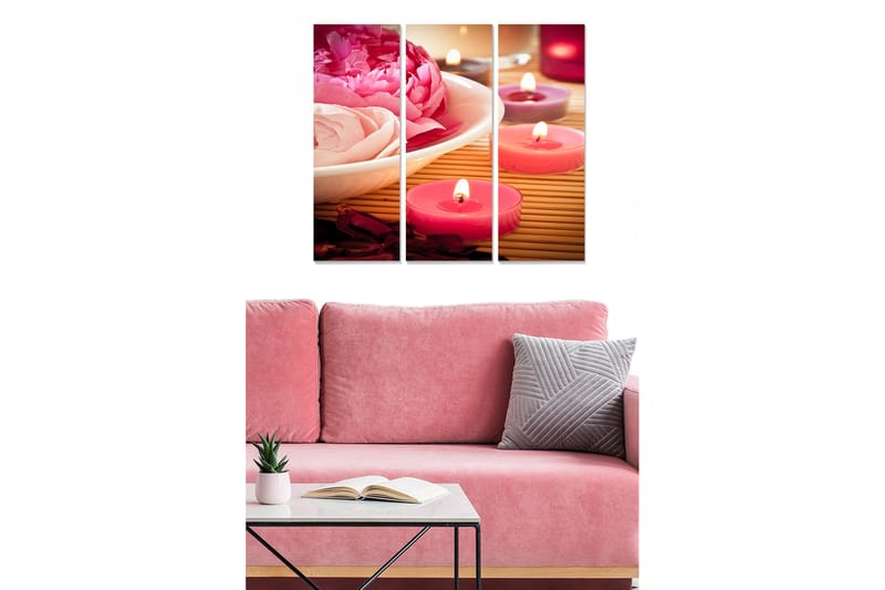 Canvastavla Floral 3-pack Flerfärgad - 20x50 cm - Inredning - Tavlor & posters - Canvastavla