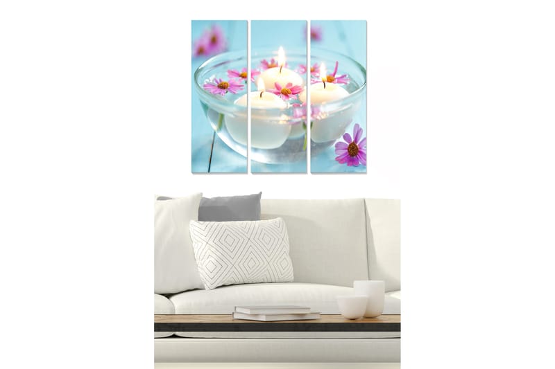 Canvastavla Floral 3-pack Flerfärgad - 20x50 cm - Inredning - Tavlor & posters - Canvastavla