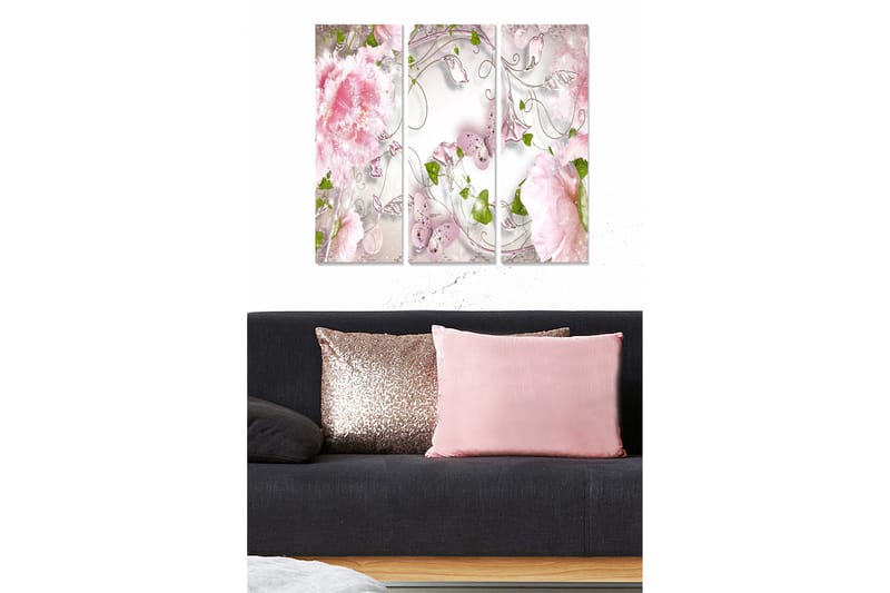 Canvastavla Floral 3-pack Flerfärgad - 20x50 cm - Inredning - Tavlor & posters - Canvastavla