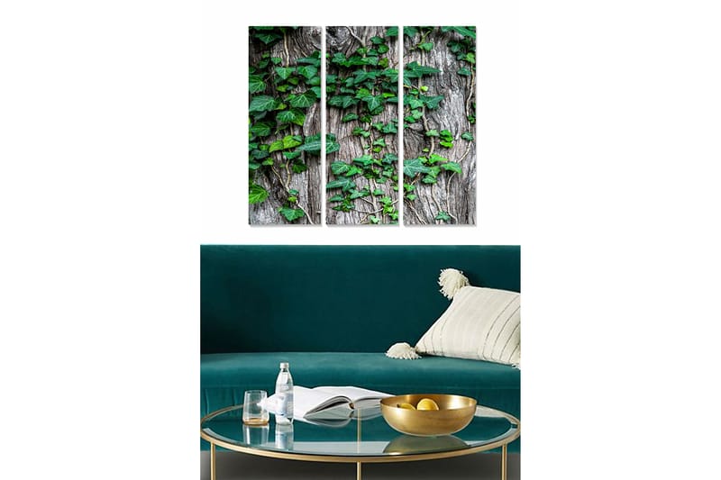 Canvastavla Floral 3-pack Flerfärgad - 20x50 cm - Inredning - Tavlor & posters - Canvastavla