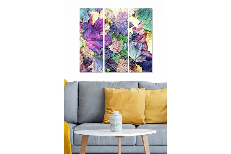 Canvastavla Floral 3-pack Flerfärgad - 20x50 cm - Inredning - Tavlor & posters - Canvastavla