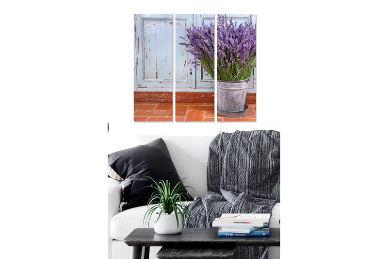 Canvastavla Floral 3-pack Flerfärgad - 20x50 cm - Inredning - Tavlor & posters - Canvastavla