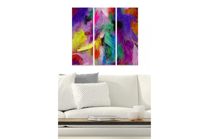 Canvastavla Floral 3-pack Flerfärgad - 20x50 cm - Inredning - Tavlor & posters - Canvastavla