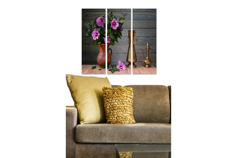 Canvastavla Floral 3-pack Flerfärgad - 20x50 cm - Inredning - Tavlor & posters - Canvastavla