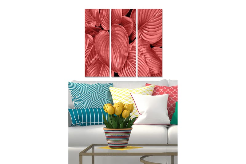 Canvastavla Floral 3-pack Flerfärgad - 20x50 cm - Inredning - Tavlor & posters - Canvastavla