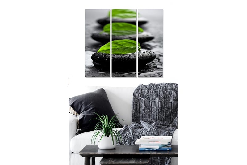 Canvastavla Floral 3-pack Flerfärgad - 20x50 cm - Inredning - Tavlor & posters - Canvastavla