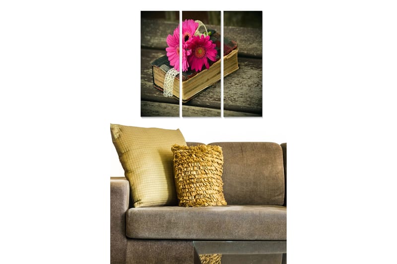 Canvastavla Floral 3-pack Flerfärgad - 20x50 cm - Inredning - Tavlor & posters - Canvastavla