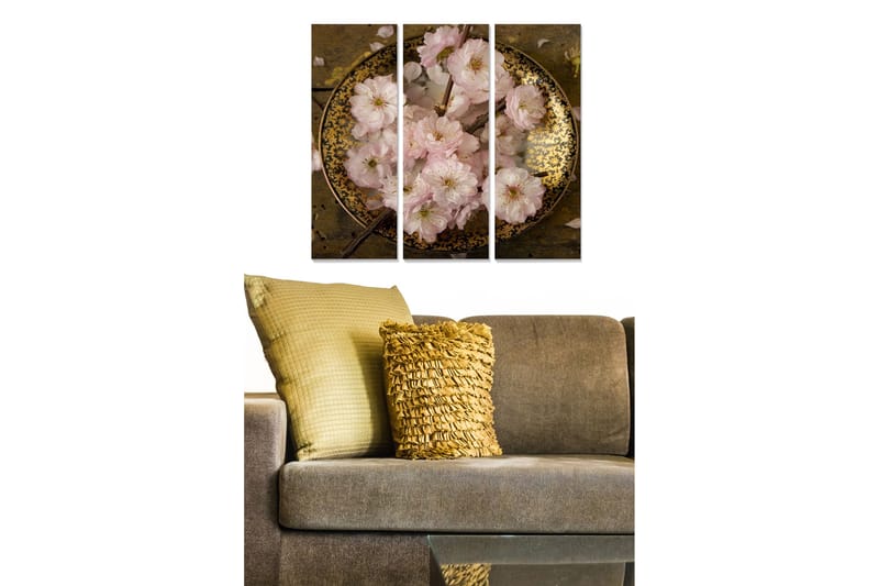 Canvastavla Floral 3-pack Flerfärgad - 20x50 cm - Inredning - Tavlor & posters - Canvastavla