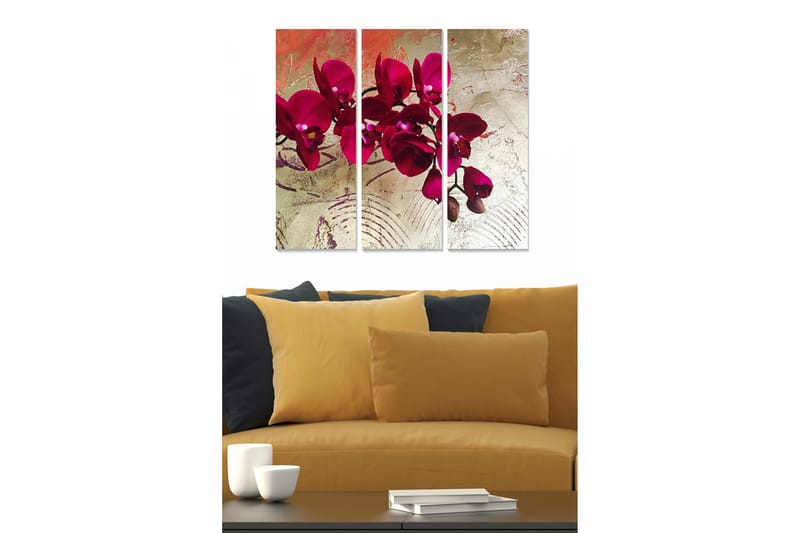 Canvastavla Floral 3-pack Flerfärgad - 20x50 cm - Inredning - Tavlor & posters - Canvastavla