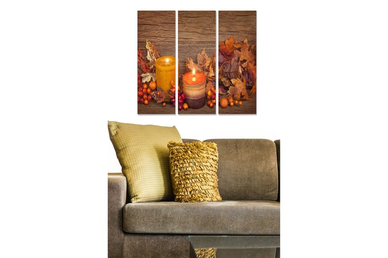 Canvastavla Floral 3-pack Flerfärgad - 20x50 cm - Inredning - Tavlor & posters - Canvastavla