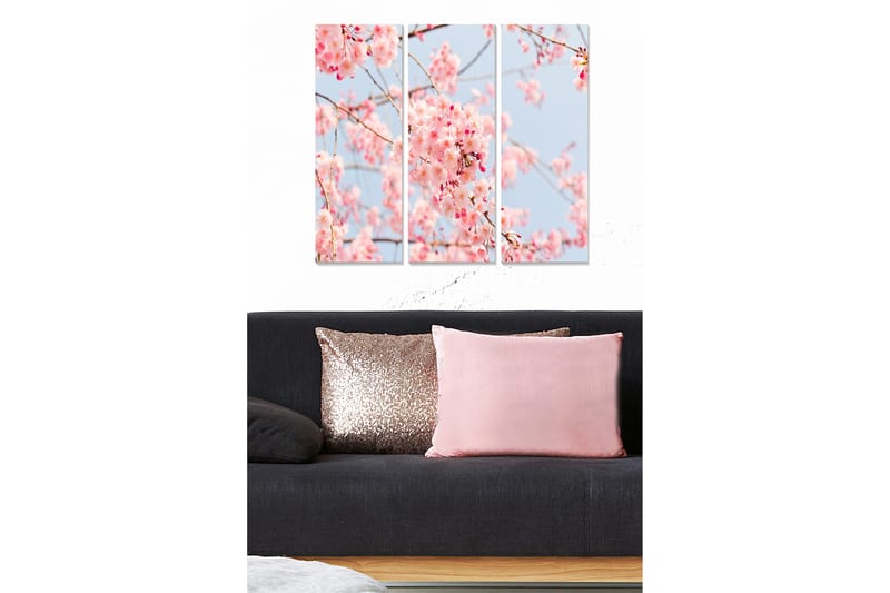 Canvastavla Floral 3-pack Flerfärgad - 20x50 cm - Inredning - Tavlor & posters - Canvastavla