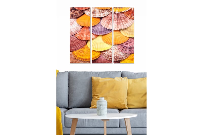 Canvastavla Floral 3-pack Flerfärgad - 20x50 cm - Inredning - Tavlor & posters - Canvastavla