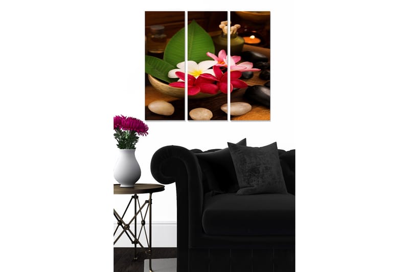 Canvastavla Floral 3-pack Flerfärgad - 20x50 cm - Inredning - Tavlor & posters - Canvastavla