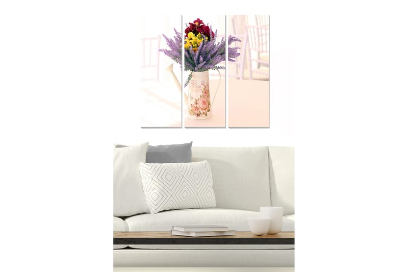 Canvastavla Floral 3-pack Flerfärgad - 20x50 cm - Inredning - Tavlor & posters - Canvastavla