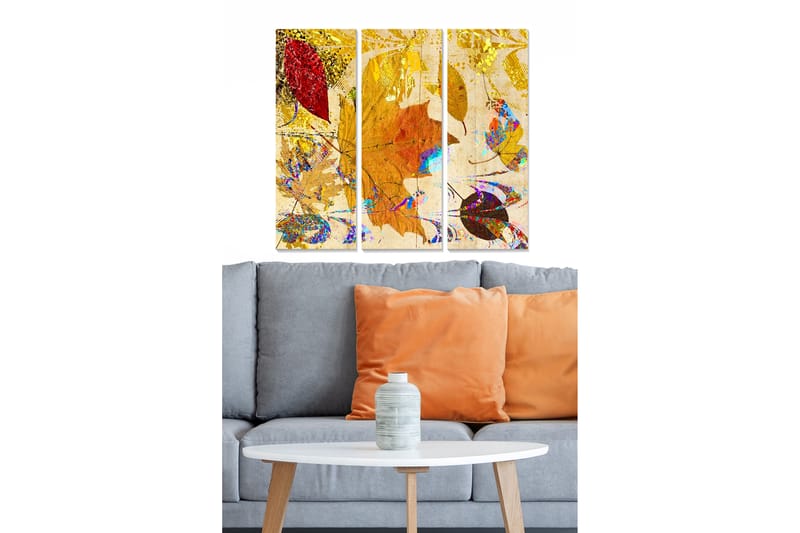 Canvastavla Floral 3-pack Flerfärgad - 20x50 cm - Inredning - Tavlor & posters - Canvastavla