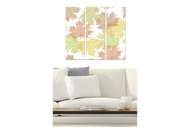 Canvastavla Floral 3-pack Flerfärgad - 20x50 cm - Inredning - Tavlor & posters - Canvastavla