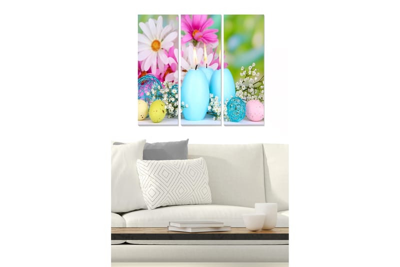 Canvastavla Floral 3-pack Flerfärgad - 20x50 cm - Inredning - Tavlor & posters - Canvastavla