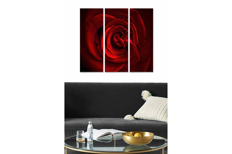 Canvastavla Floral 3-pack Flerfärgad - 20x50 cm - Inredning - Tavlor & posters - Canvastavla