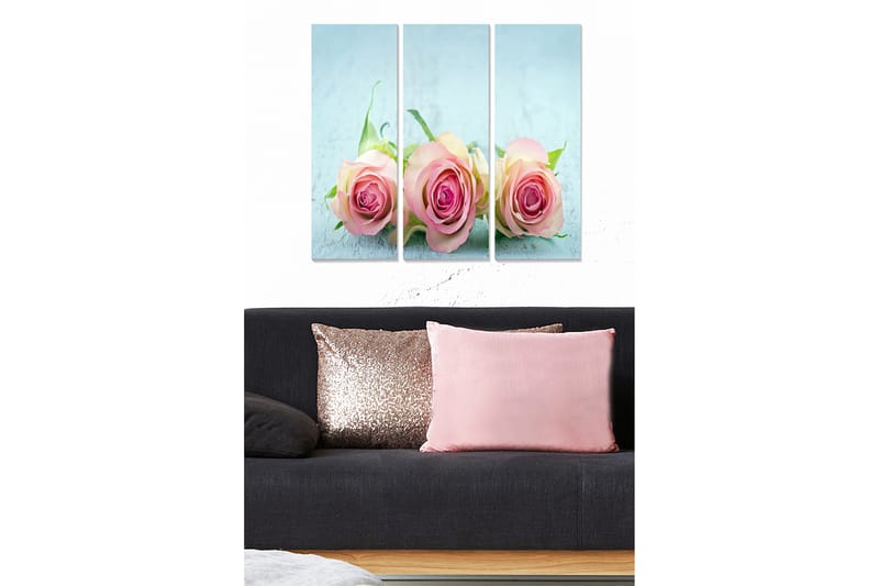 Canvastavla Floral 3-pack Flerfärgad - 20x50 cm - Inredning - Tavlor & posters - Canvastavla