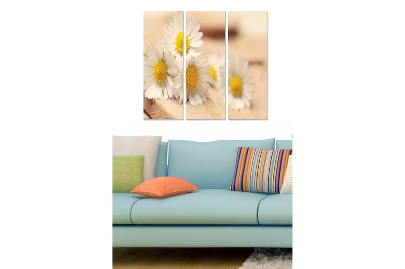 Canvastavla Floral 3-pack Flerfärgad - 20x50 cm - Inredning - Tavlor & posters - Canvastavla