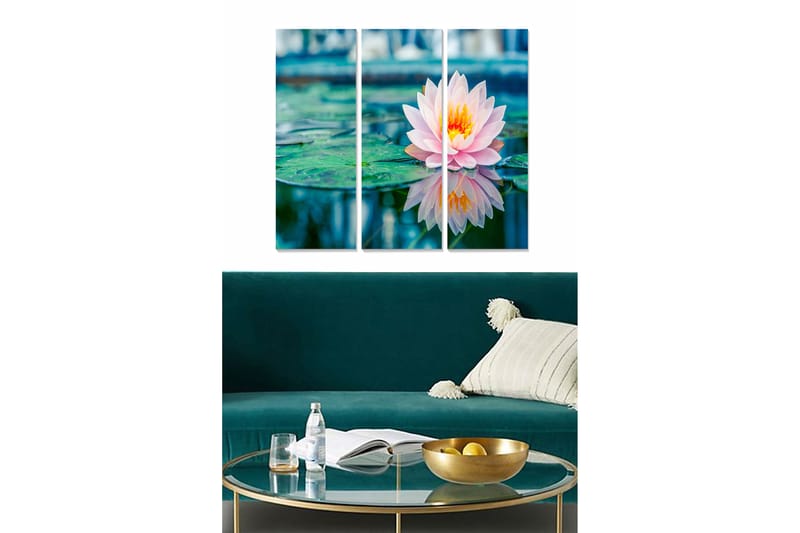 Canvastavla Floral 3-pack Flerfärgad - 20x50 cm - Inredning - Tavlor & posters - Canvastavla