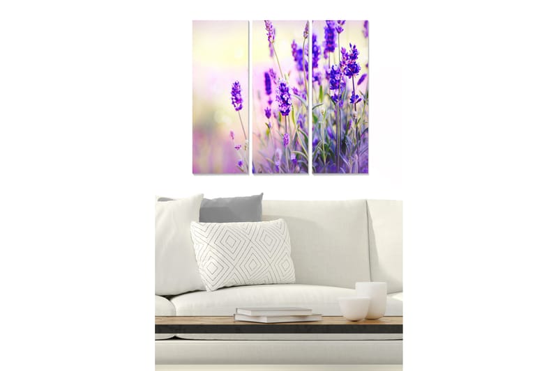 Canvastavla Floral 3-pack Flerfärgad - 20x50 cm - Inredning - Tavlor & posters - Canvastavla