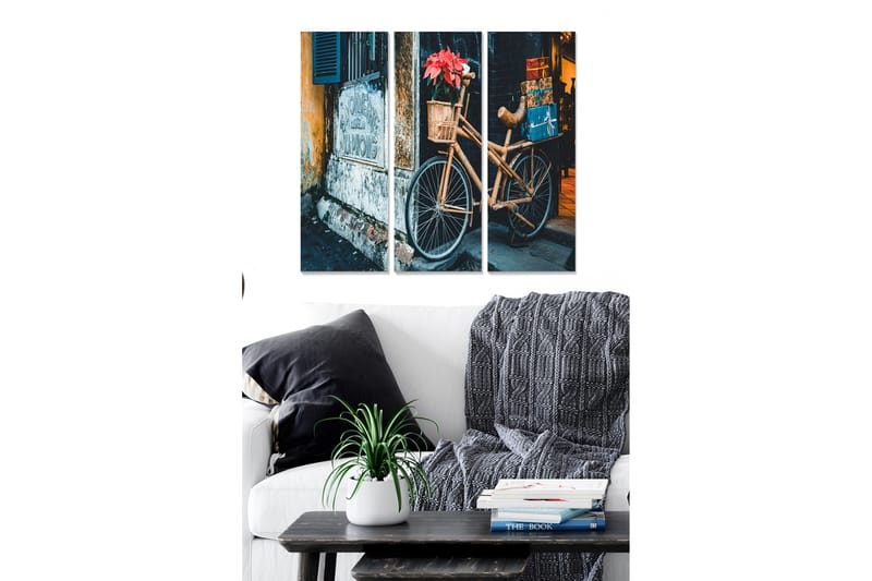 Canvastavla Floral 3-pack Flerfärgad - 20x50 cm - Inredning - Tavlor & posters - Canvastavla