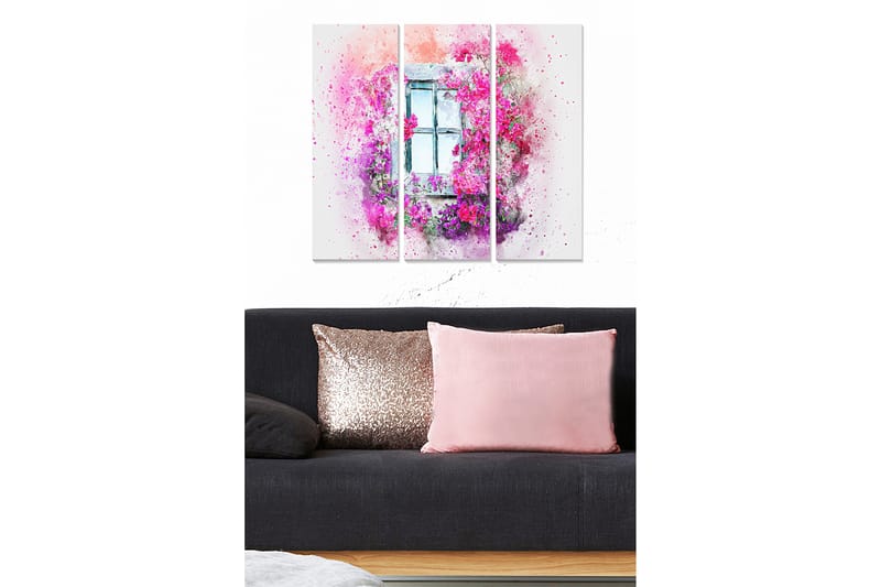 Canvastavla Floral 3-pack Flerfärgad - 20x50 cm - Inredning - Tavlor & posters - Canvastavla