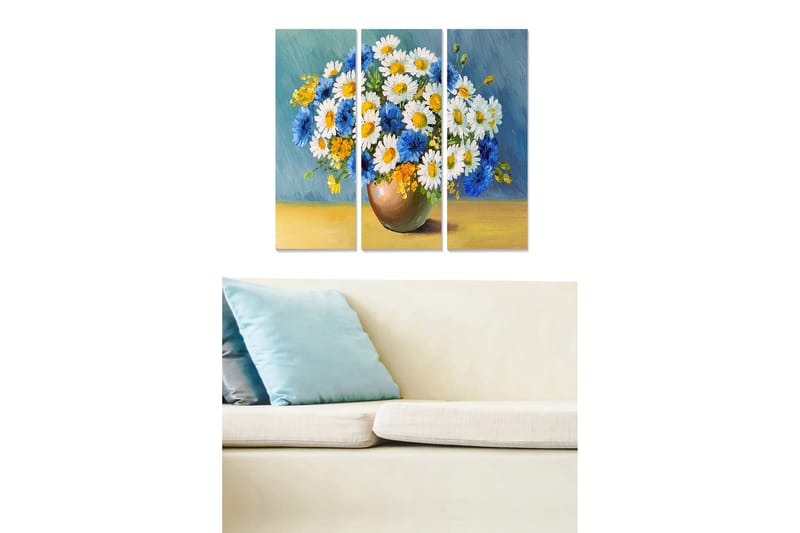 Canvastavla Floral 3-pack Flerfärgad - 20x50 cm - Inredning - Tavlor & posters - Canvastavla