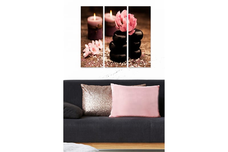 Canvastavla Floral 3-pack Flerfärgad - 20x50 cm - Inredning - Tavlor & posters - Canvastavla