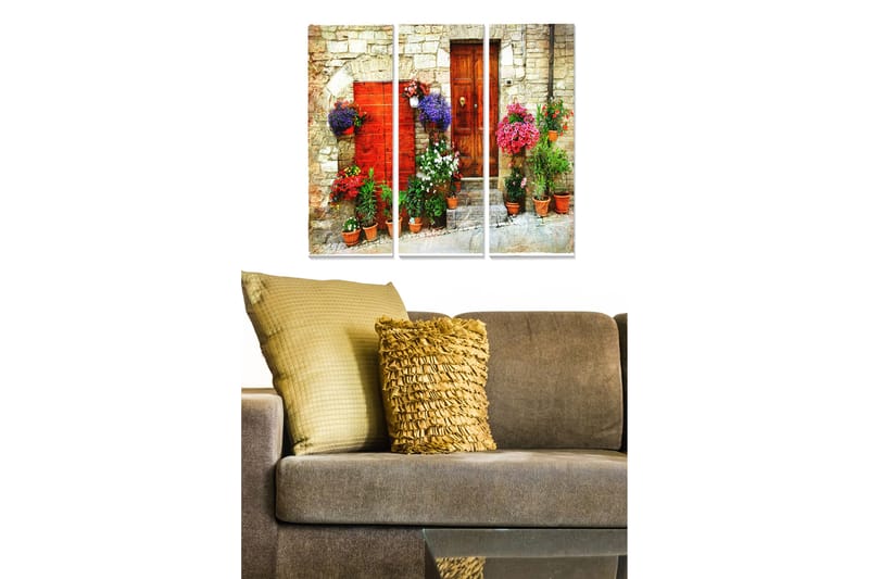 Canvastavla Floral 3-pack Flerfärgad - 20x50 cm - Inredning - Tavlor & posters - Canvastavla