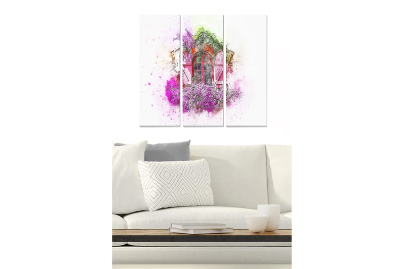 Canvastavla Floral 3-pack Flerfärgad - 20x50 cm - Inredning - Tavlor & posters - Canvastavla