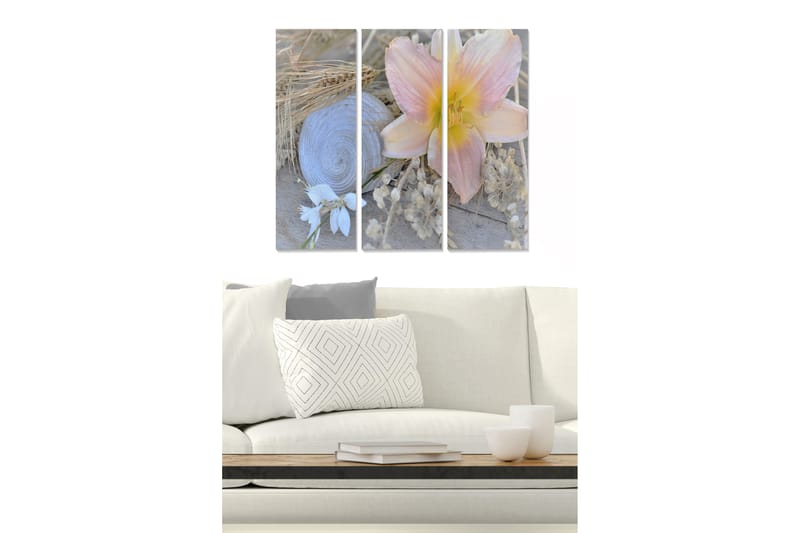 Canvastavla Floral 3-pack Flerfärgad - 20x50 cm - Inredning - Tavlor & posters - Canvastavla