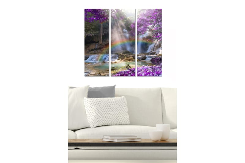 Canvastavla Floral 3-pack Flerfärgad - 20x50 cm - Inredning - Tavlor & posters - Canvastavla