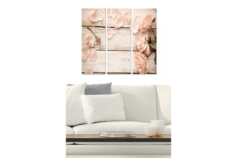 Canvastavla Floral 3-pack Flerfärgad - 20x50 cm - Inredning - Tavlor & posters - Canvastavla