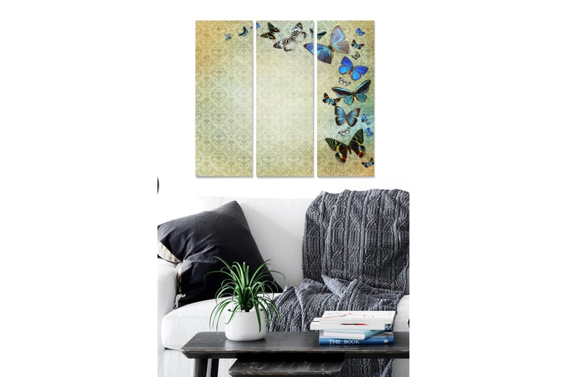 Canvastavla Floral 3-pack Flerfärgad - 20x50 cm - Inredning - Tavlor & posters - Canvastavla