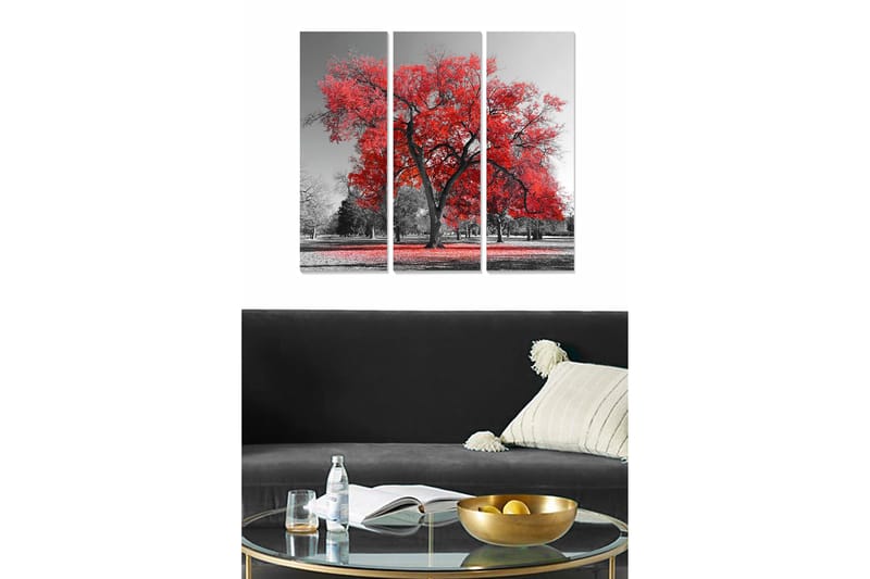 Canvastavla Floral 3-pack Flerfärgad - 20x50 cm - Inredning - Tavlor & posters - Canvastavla