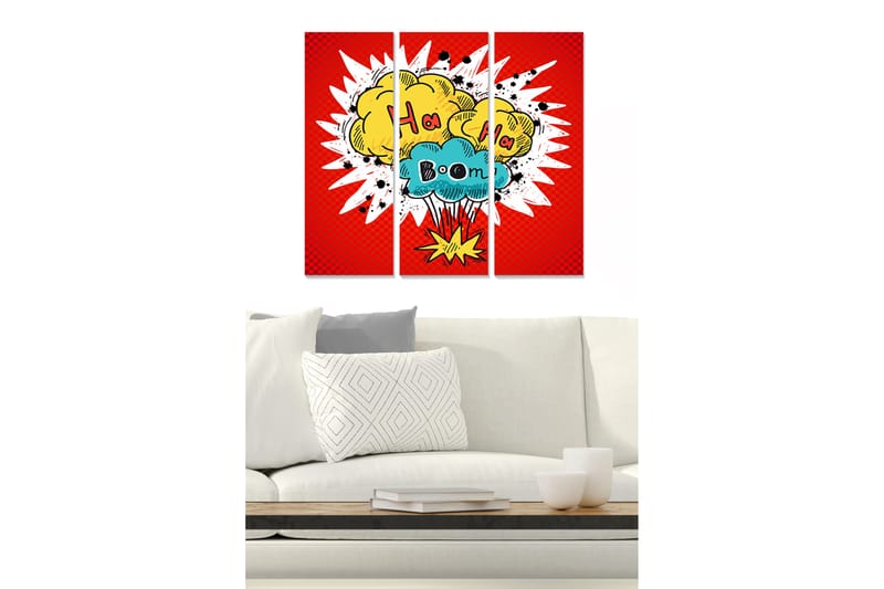 Canvastavla Humor 3-pack Flerfärgad - 20x50 cm - Inredning - Tavlor & posters - Canvastavla