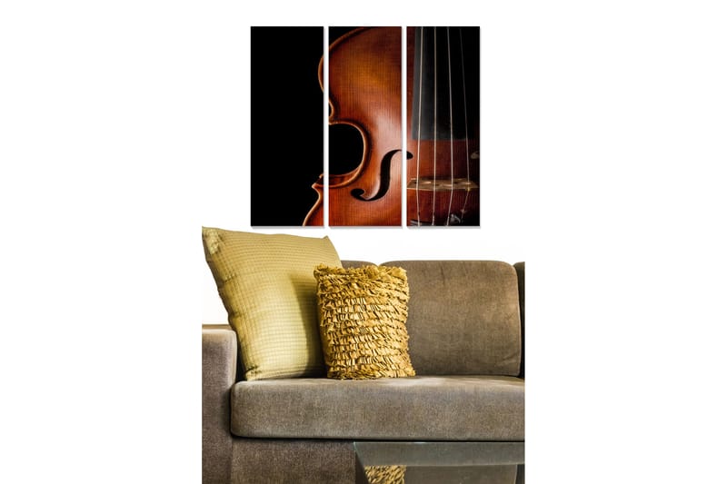 Canvastavla Music 3-pack Flerfärgad - 20x50 cm - Inredning - Tavlor & posters - Canvastavla