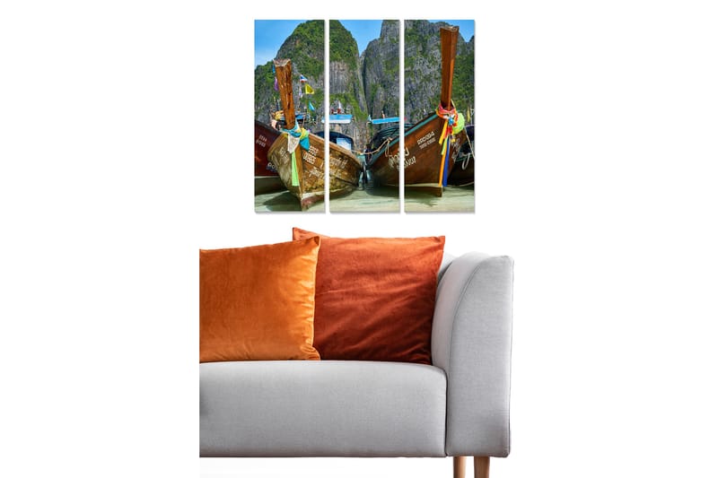 Canvastavla Scenic 3-pack Flerfärgad - 20x50 cm - Inredning - Tavlor & posters - Canvastavla