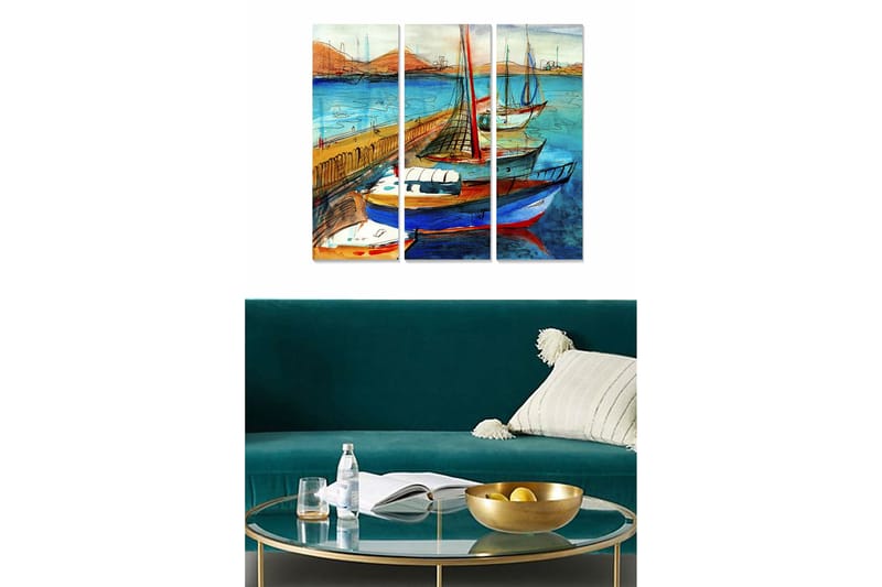 Canvastavla Scenic 3-pack Flerfärgad - 20x50 cm - Inredning - Tavlor & posters - Canvastavla