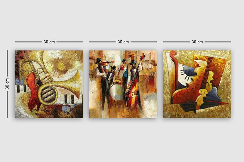 Canvastavla VP Italy 3-pack Flerfärgad - 30x30 cm - Inredning - Tavlor & posters - Canvastavla