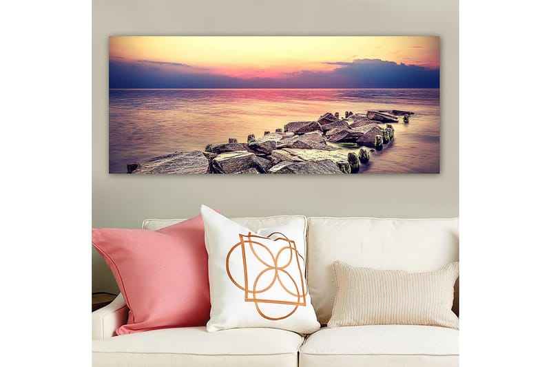 Canvastavla YTY Nautical & Beach Flerfärgad - 120x50 cm - Inredning - Tavlor & posters - Canvastavla