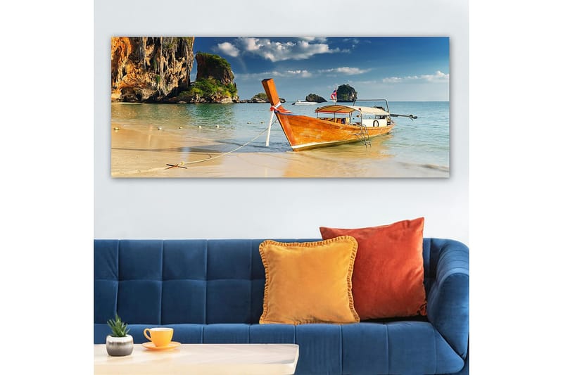 Canvastavla YTY Nautical & Beach Flerfärgad - 120x50 cm - Inredning - Tavlor & posters - Canvastavla